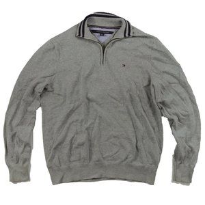 Tommy Hilfiger Gray Polo Quarter Zip Gray Pullover